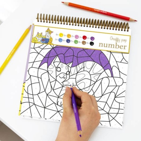 Avenue Mandarine Graffy Colora con i numeri Gatti GY156C