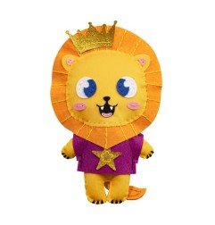 Avenue Mandarine Kit Cucito Leone in Feltro 26 cm con Ago Filo Imbottitura KC165C