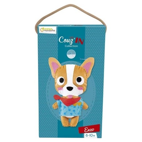 Avenue Mandarine Kit Cucito Bulldog Enzo Feltro 27 cm Ago Filo Imbottitura KC117C