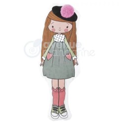 Avenue Mandarine Bambolina da Colorare Lisa Cotone 29 cm con 6 vernici pennello PP040C