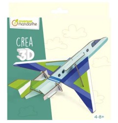 Avenue Mandarine Puzzle 3D Aeroplano Cartone 3 fogli 20x20 cm PU033C