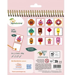 Avenue Mandarine Graffy Pixel Dolciumi Kawaii 24 fogli 15 × 15 cm carta 250 g/m² spiralato GY099C