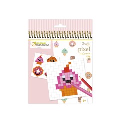 Avenue Mandarine Graffy Pixel Dolciumi Kawaii 24 fogli 15 × 15 cm carta 250 g/m² spiralato GY099C