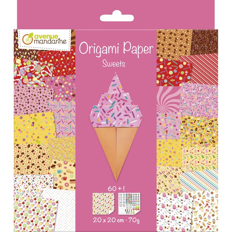 Avenue Mandarine Origami Sweets 60 fogli 20 × 20 cm grammatura 70 g/m² OR522C