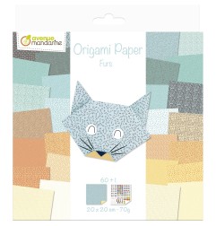 Avenue Mandarine Origami Furs 60 fogli 20 × 20 cm grammatura 70 g/m² OR513C