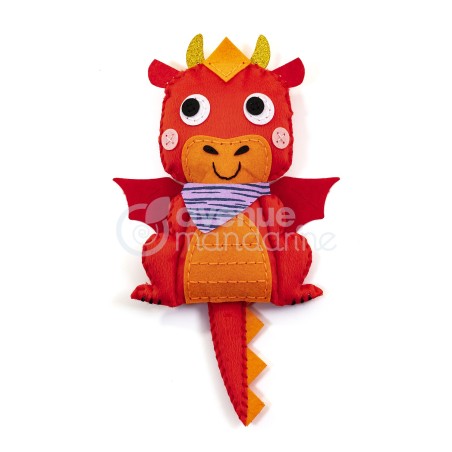 Avenue Mandarine Little Couz'IN Aaron drago kit creativo cucito 14 × 30 cm componenti in feltro KC139C