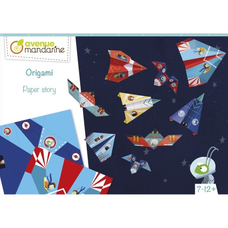 Avenue Mandarine Origami Paper Story Aeroplanini Razzi 40 fogli 15 × 15 cm KC126C