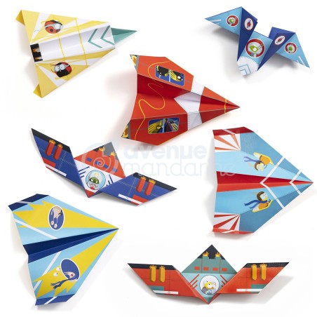 Avenue Mandarine Origami Paper Story Aeroplanini Razzi 40 fogli 15 × 15 cm KC126C