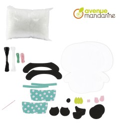 Avenue Mandarine Little Couz'IN Gustave panda kit creativo cucito feltro preforato  KC110C