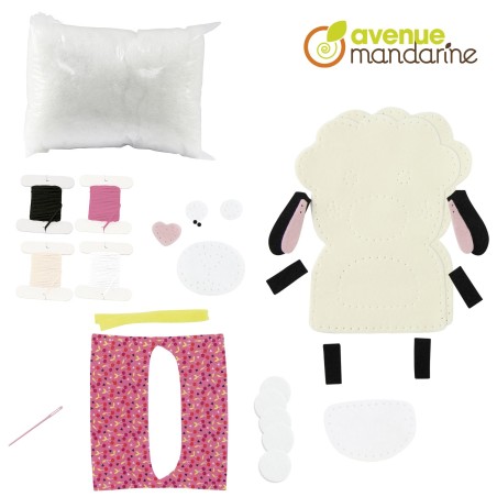 Avenue Mandarine Little Couz’IN Pecora Léontine kit cucito in feltro 52653O