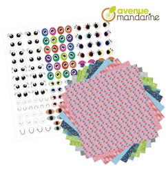 Avenue Mandarine kit creativo Origami 40 carte 15x15 cm colori pop-eye  42720O
