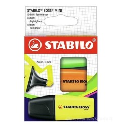 Stabilo Boss Mini 3 evidenziatori tascabili colori fluo 07/3-2-02