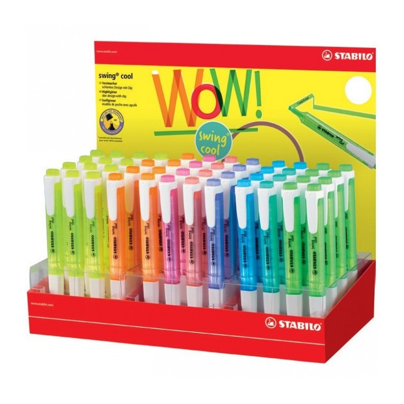 Stabilo Swing Cool Expo 48 evidenziatori punta scalpello 1–4 mm colori assortiti 275/48-1