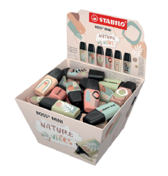 STABILO BOSS MINI Naturevibes 50 evidenziatori inchiostro a base d’acqua colori assortiti 07/50-11-1