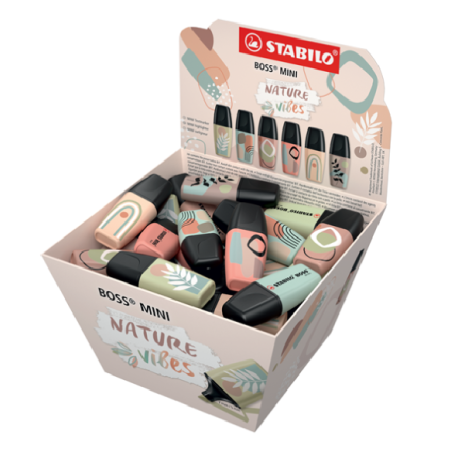 STABILO BOSS MINI Naturevibes 50 evidenziatori inchiostro a base d’acqua colori assortiti 07/50-11-1
