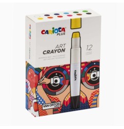 Carioca Plus Art Caryon 12 pastelli a cera 10 mm inchiostro solubile in acqua 45213