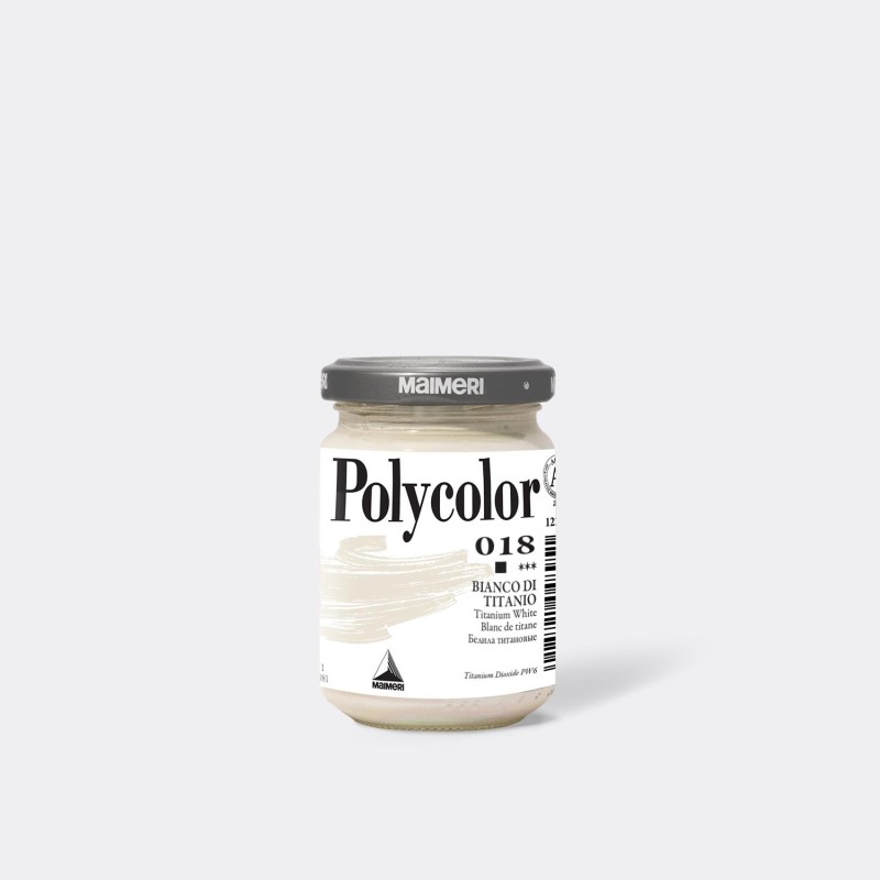 TEMPERA MAIMERI POLYCOLOR VINILICA 140ml BIANCO DI TITANIO M1220018
