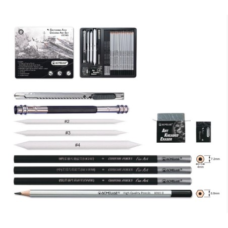 SET DISEGNO ACMELIAE SCATOLA ALLUMINIO -22PZ 44054