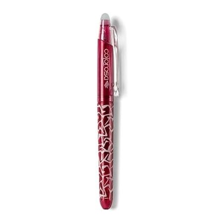 COLOROSA Biro cancellabile 12 penne punta media rosso doppia gomma 360095.R