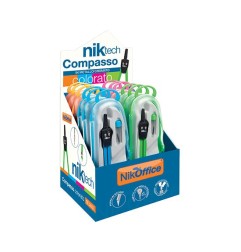 Compasso classico con astuccio porta mina colore neon 48/005-ESP