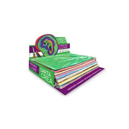 Fabriano Cartacrea 35x50 cm 220 g/m² expo 250 Fogli 25 colori 46403550