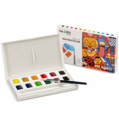 Carioca Plus Acquarelli solidi 12 pz pennello puntina fine pigmentati 45210