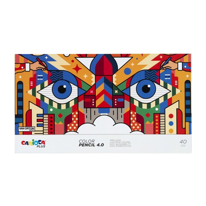 Carioca Plus Color Pencil matite colorate 4mm 4 pz hard box 45204