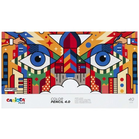 Carioca Plus Color Pencil matite colorate 4mm 4 pz hard box 45204