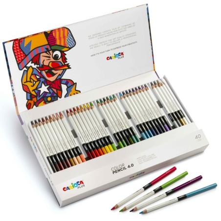 Carioca Plus Color Pencil matite colorate 4mm 4 pz hard box 45204