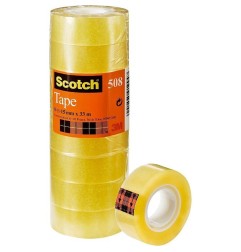 3M Scotch 508 Nastro adesivo trasparente 15mm x 33m multiuso 65891