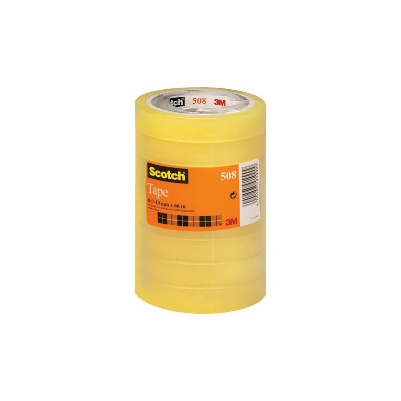 3M Scotch 508 Nastro adesivo trasparente 19mm x 66m multiuso 66290