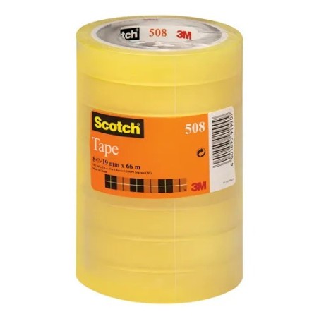 3M Scotch 508 Nastro adesivo trasparente 19mm x 66m multiuso 66290