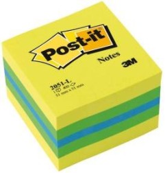 Post-It 2051L Mini cubo 51x51 mm 400 foglietti colori neon assortiti