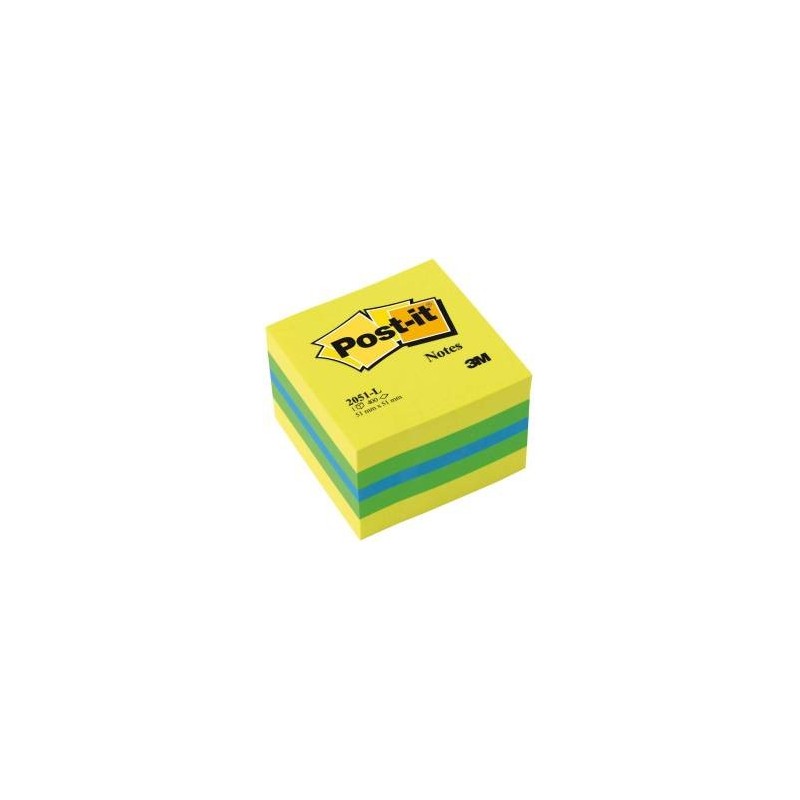 Post-It 2051L Mini cubo 51x51 mm 400 foglietti colori neon assortiti
