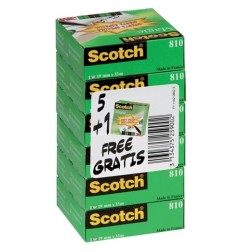 3M Scotch Magic 810 Nastro adesivo trasparente 19mm x 33m  6 rotoli 55677