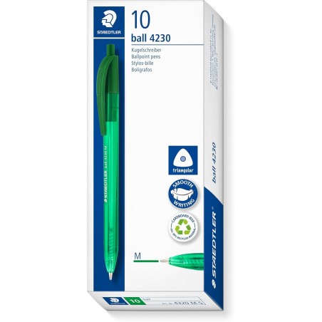 Staedtler 4230 M-5 Penna a scatto verde punta media 1 mm 10 pezzi
