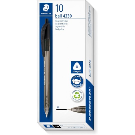 Staedtler 4230 M-9 Penna a scatto nero punta media 1 mm 10 pezzi