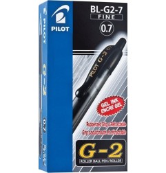 Pilot G-2 G207 Penna gel retrattile nera 0.7 mm 12 pz 001520