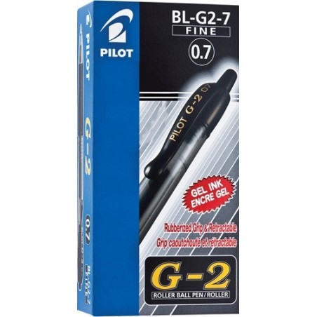 Pilot G-2 G207 Penna gel retrattile nera 0.7 mm 12 pz 001520
