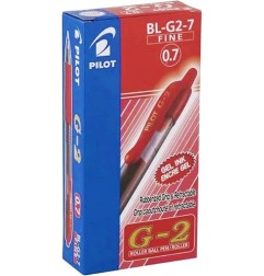 Pilot G-2 G207 Penna gel a scatto rosso 0.7 mm 12 pz 001522