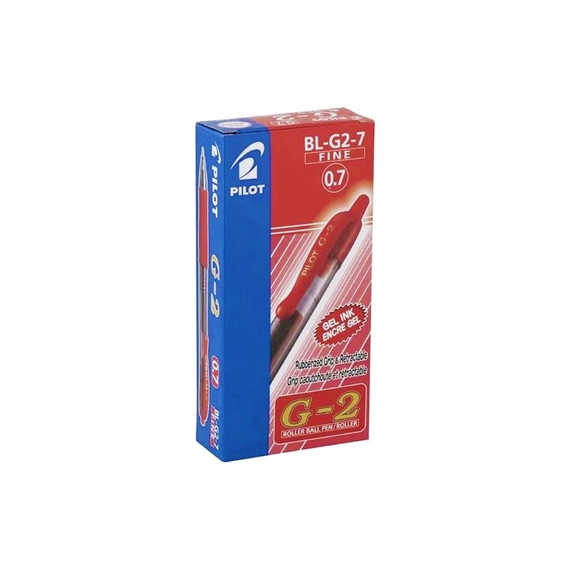 Pilot G-2 G207 Penna gel a scatto rosso 0.7 mm 12 pz 001522