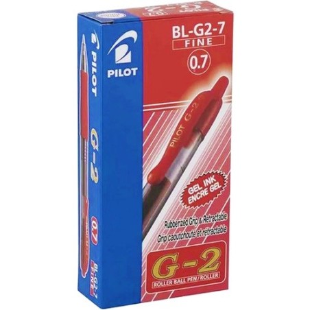 Pilot G-2 G207 Penna gel a scatto rosso 0.7 mm 12 pz 001522