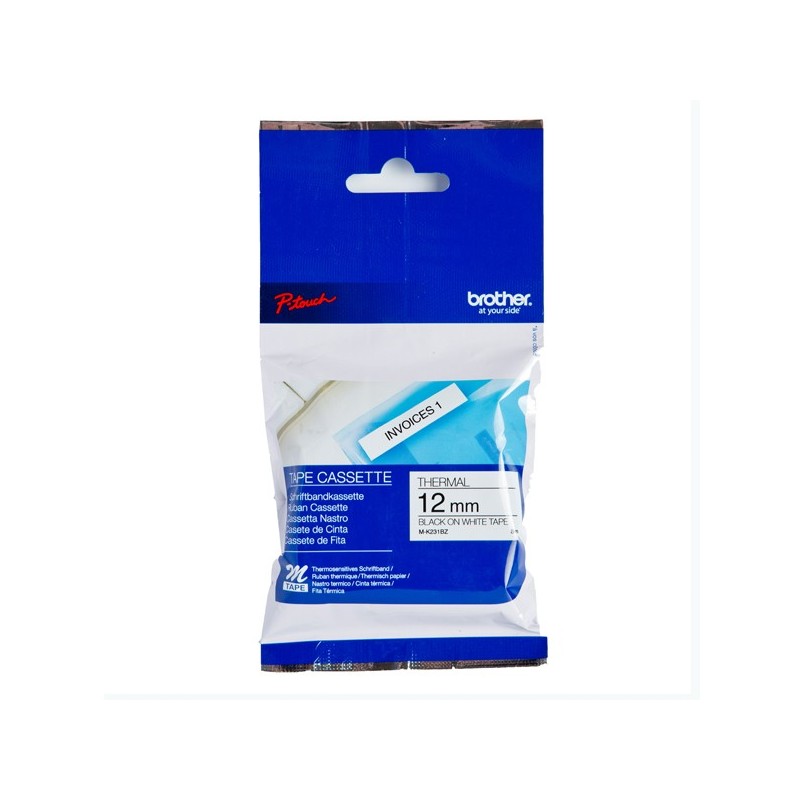 NASTRO ETICH.BROTHER 12MM. 8MT MK-231 N/BI