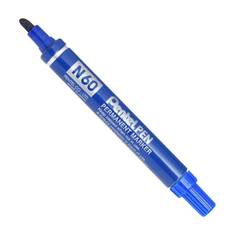 Pentel N60 marker indelebile punta scalpello 3,9-6 mm blu