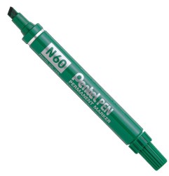 Pentel N60 marker indelebile punta scalpello 3,9-6 mm verde