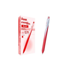 Pentel EnerGel Slim roller gel a scatto punta metallo 0,7 mm rosso BL437