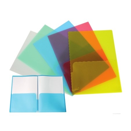 CARTELLA PORTADOCUMENTI PPL 2 TASCHE TRASP. 12pz 01/028