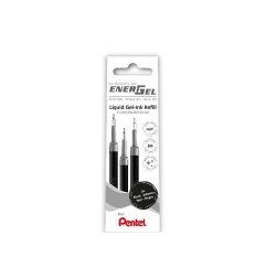 Pentel EnerGel refill punta 0,7 mm inchiostro nero 3 pz