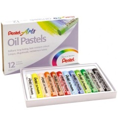 Pentel Oil Pastels set 12 colori pastelli a olio assortiti 0100524