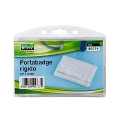 PORTA BADGE LEBEZ 9X5,5 RIGIDO x2card -50pz 80074